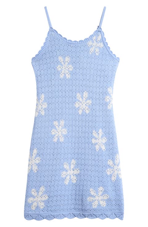 Kids' Daisy Open Stitch Cotton Blend Dress (Big Kid)