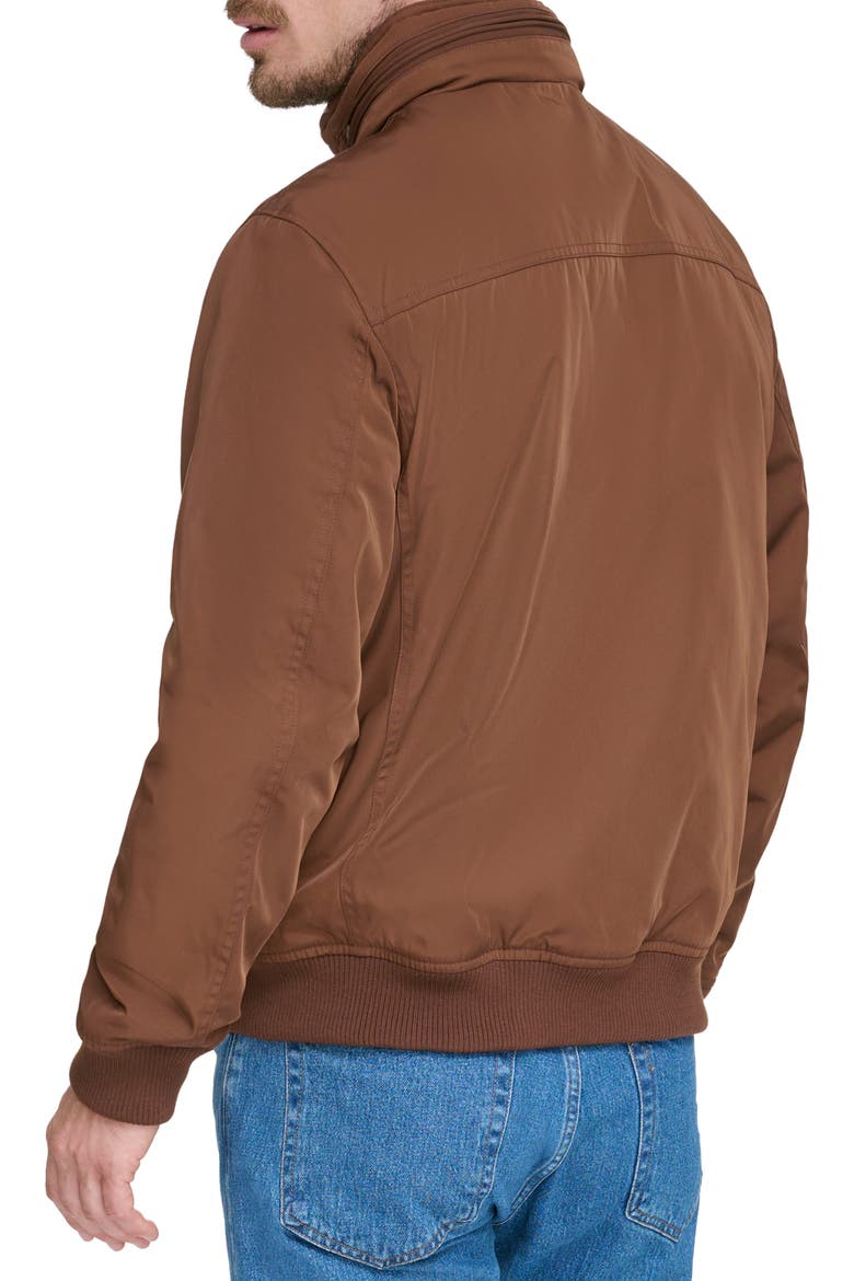 Quilted Lined Flight Bomber Jacket, Alternate, color, CHOCOLATE
