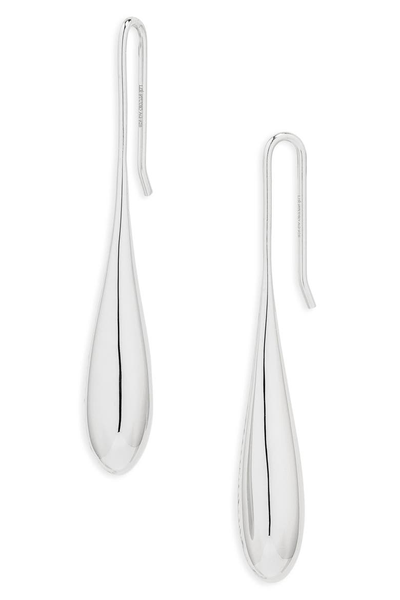 Evelyn Drop Earrings, Main, color, SILVER