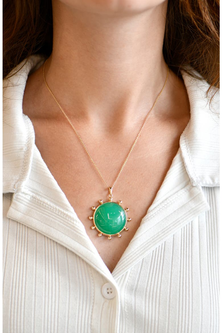 Dew Drop Grande Marine Pendant, Alternate, color, GREEN