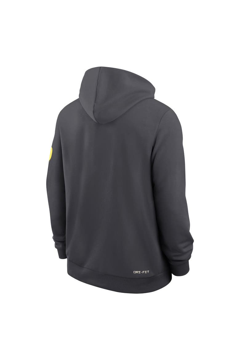 Men's Nike Anthracite Oregon Ducks 2026 Sideline Standard Issue Dri-FIT Hoodie, Alternate, color, Anthracite