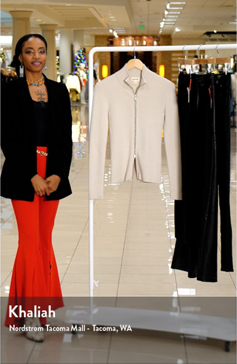 Mock Neck Rib Cardigan, sales video thumbnail