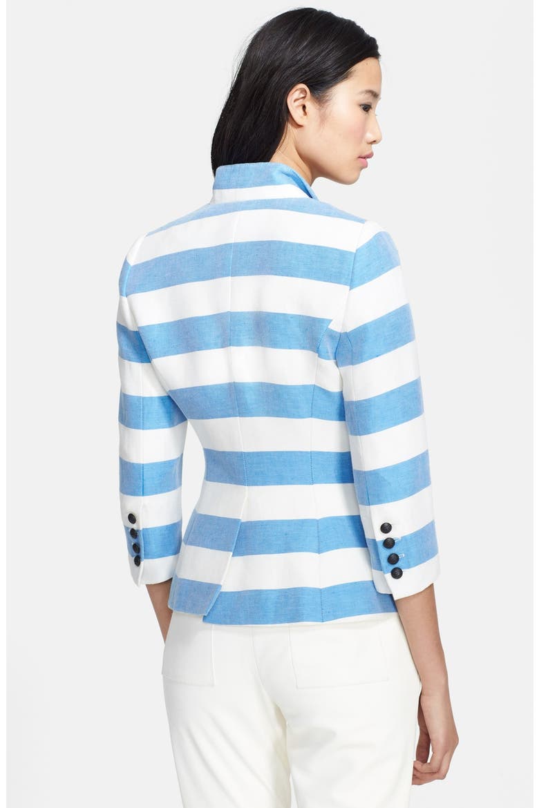 Stripe Linen Blend Blazer, Alternate, color, AWNING STRIPE