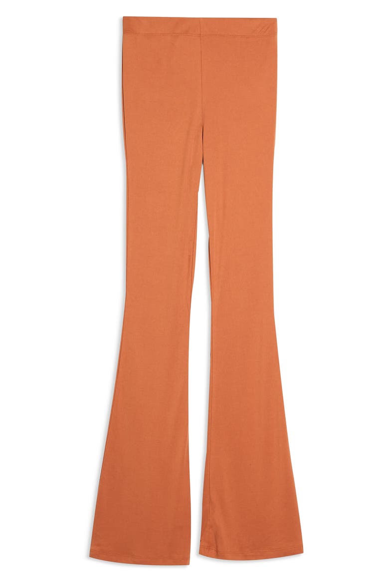 Cupro Knit Flare Pants, Alternate, color, ORANGE