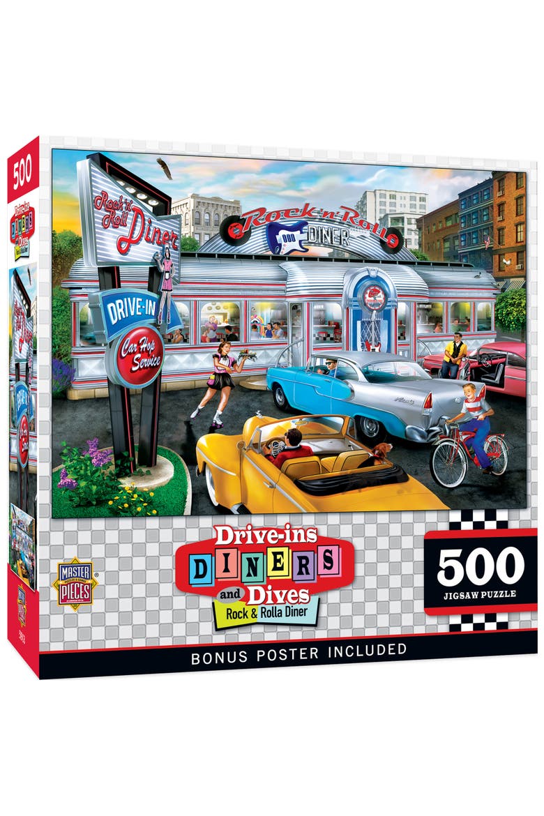 Rock & Rolla Diner 500 Piece Puzzle, Main, color, Multicolor