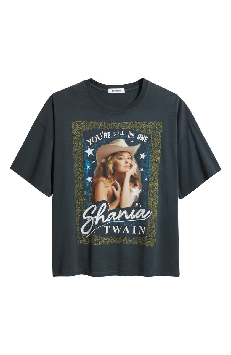 Daydreamer Shania Twain Still the One Cotton Graphic T-Shirt, Alternate, color, Vintage Black
