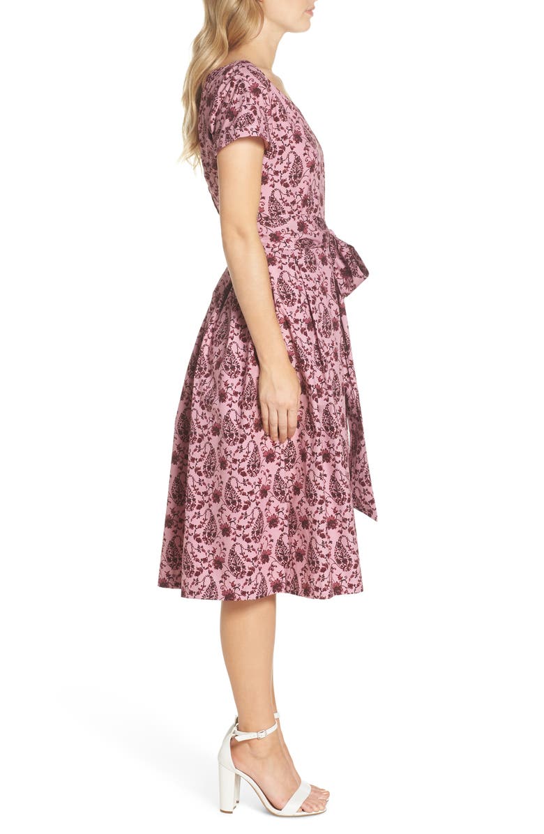 Gal Meets Glam Collection Hallie Fit & Flare Dress, Alternate, color, 