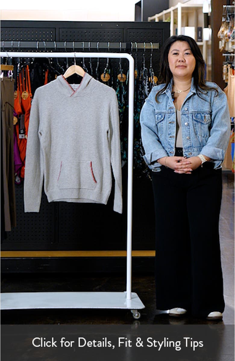 Kids' Blanket Stitch Accent Sweater Hoodie, sales video thumbnail