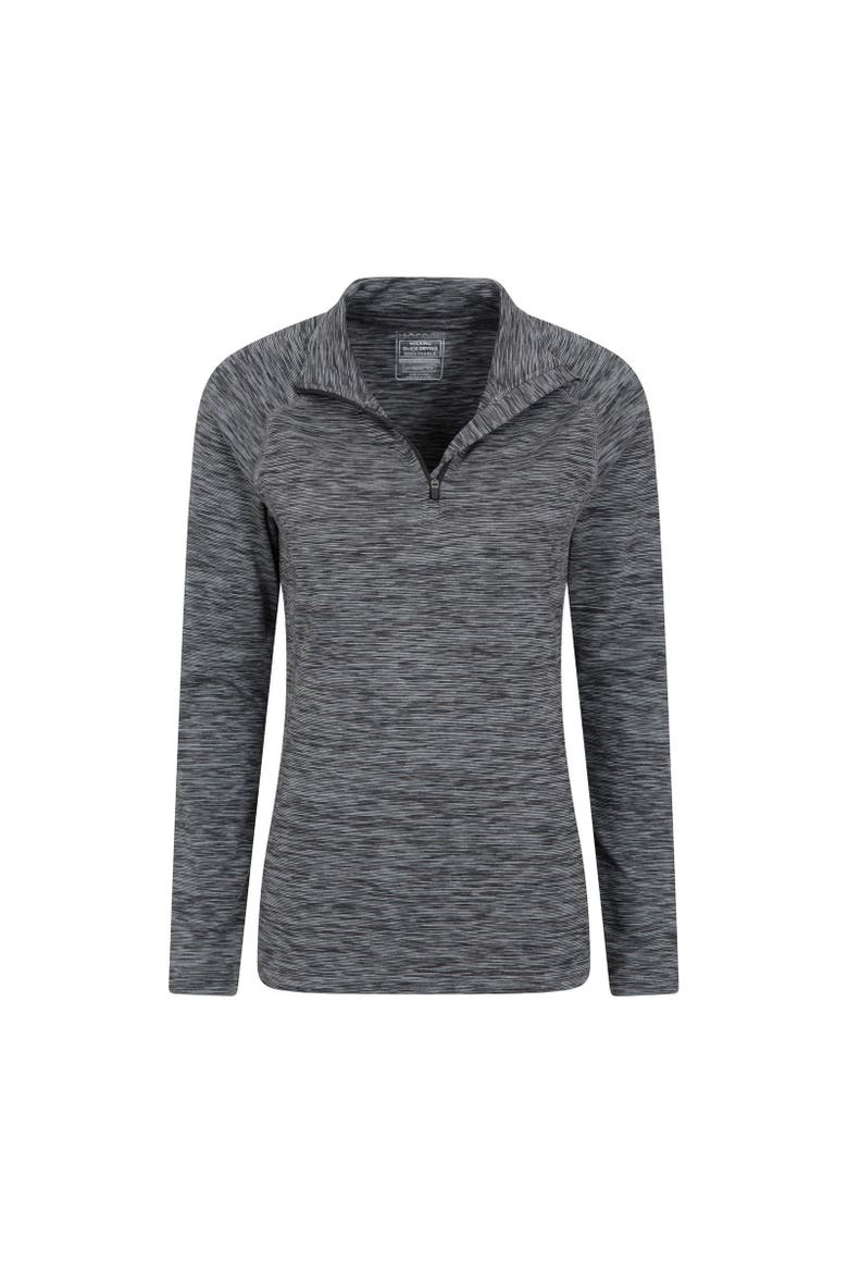 Womens/ladies Bend & Stretch Half Zip Midlayer Top, Alternate, color, Black