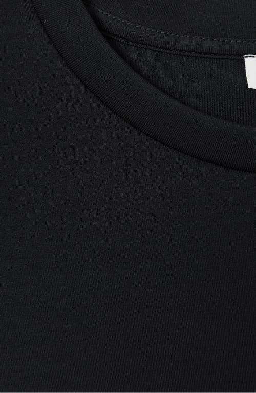 Reiss Navy Mercerised Cotton Crew Neck T-shirt In Blue