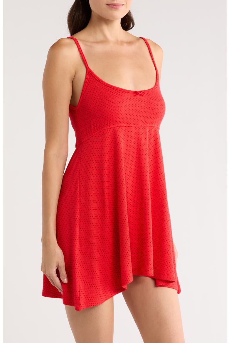 Print Babydoll Chemise, Alternate, color, SCARLETT DOT