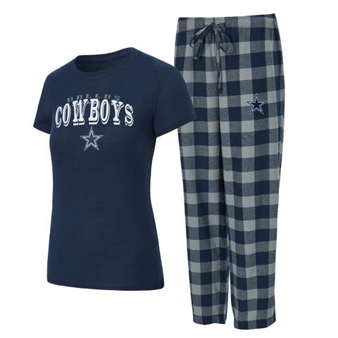 Women's Concepts Sport  Navy/Gray Dallas Cowboys Avondale T-Shirt & Pants Flannel PJ Set