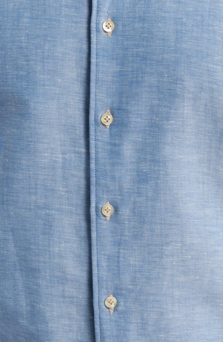 johnnie-O Koda Cotton & Linen Button-Up Shirt, Alternate, color, 