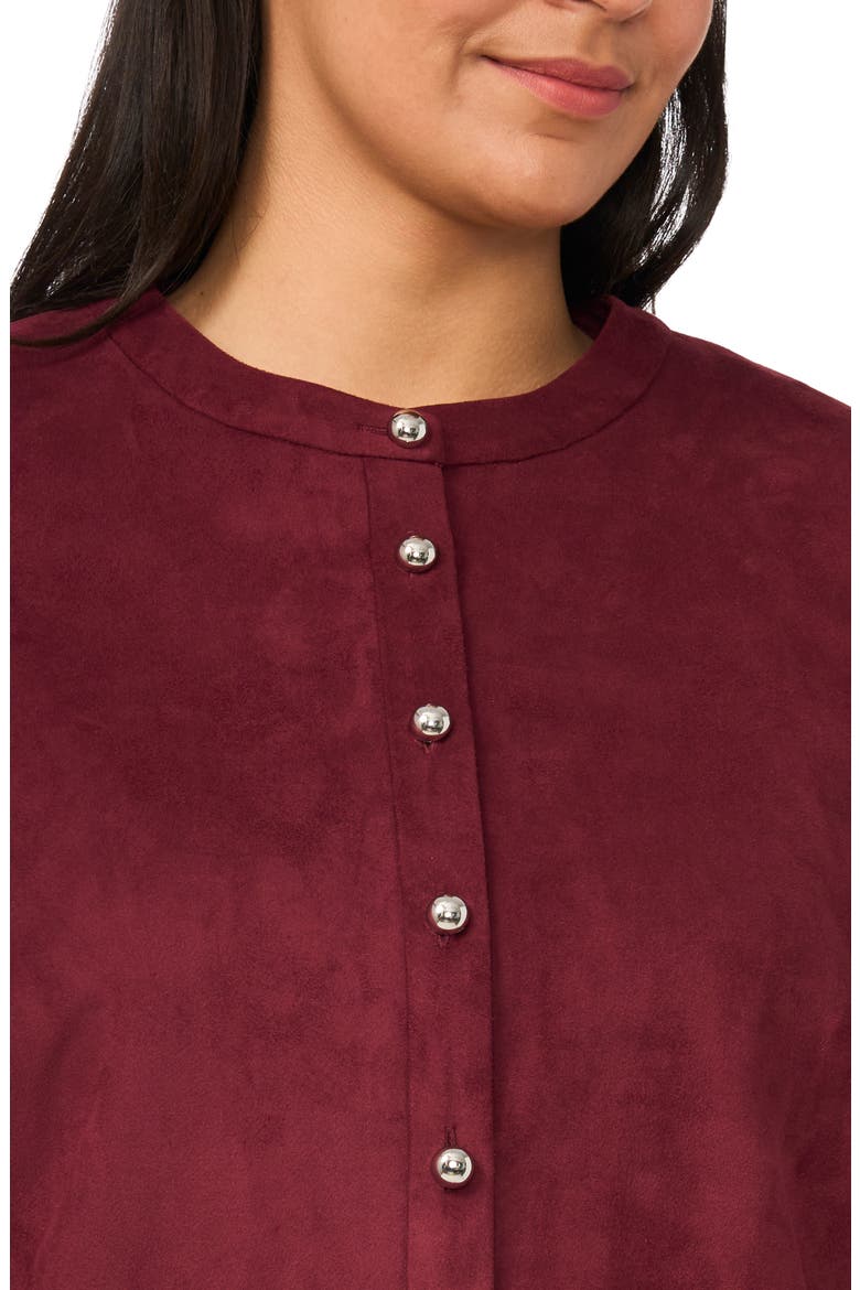 Faux Suede Jacket, Alternate, color, WINTERBERRY