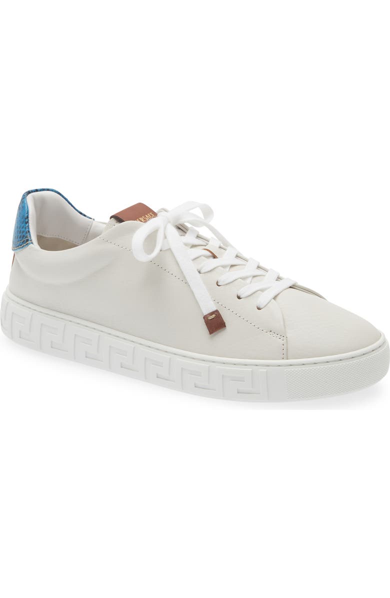 Versace First Line Greca Sneaker, Main, color, White Blue Rovere