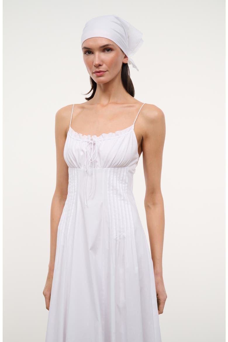 Margi Pintuck Sleeveless Maxi Dress, Alternate, color, WHITE