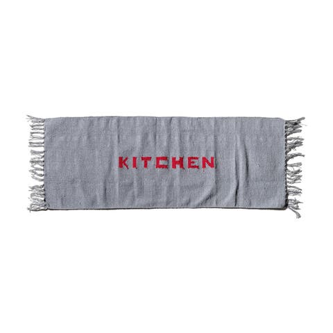 Handloomed Recycle Yarn Kitchen Mat