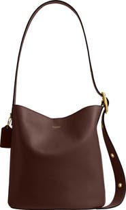 COACH Bleecker Natural Grain Leather Shoulder Bag