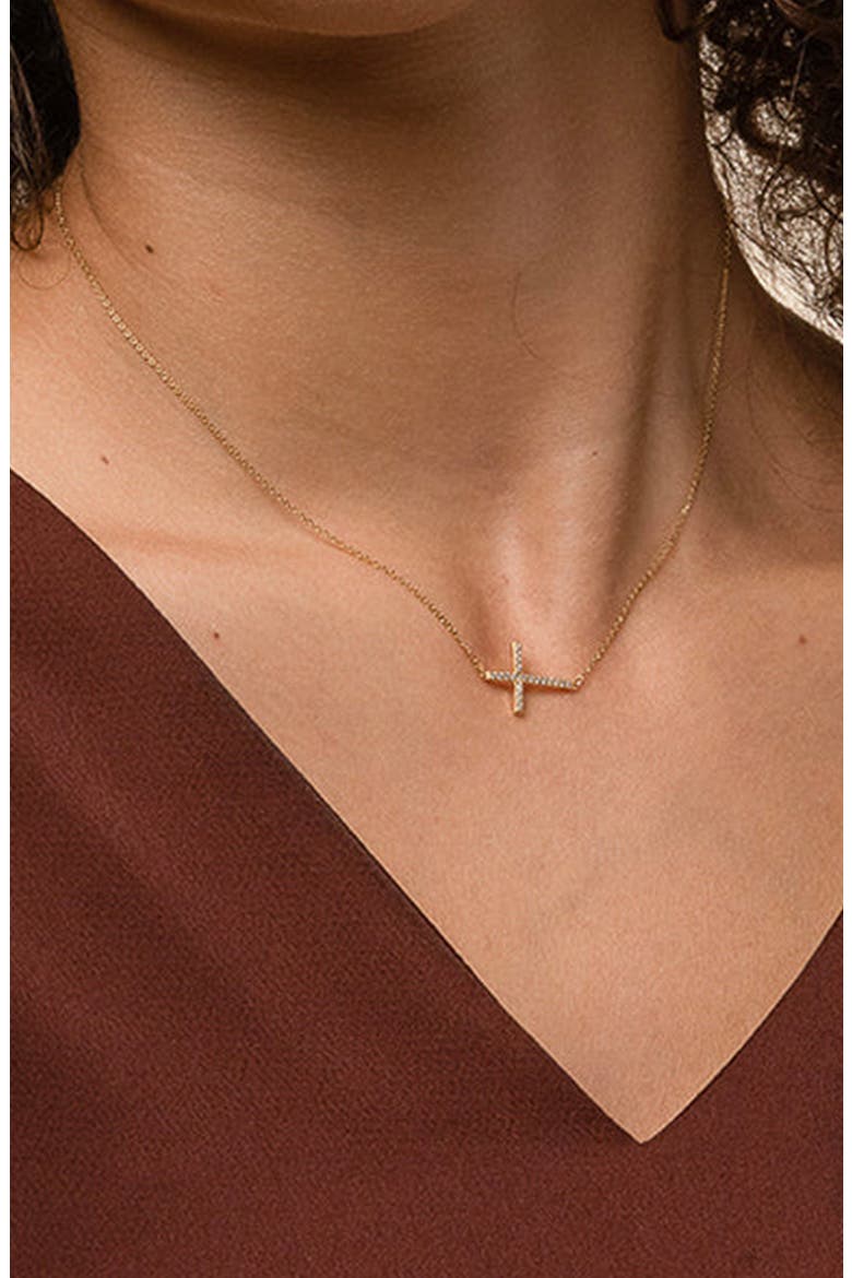 Horizontal Cross Adjustable Bracelet, Necklace & Ring Set Faith‑Inspired, Alternate, color, Gold