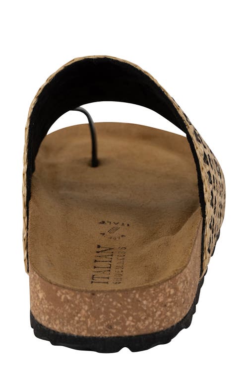 Italian Shoemakers Genebra Woven Sandal In Brown