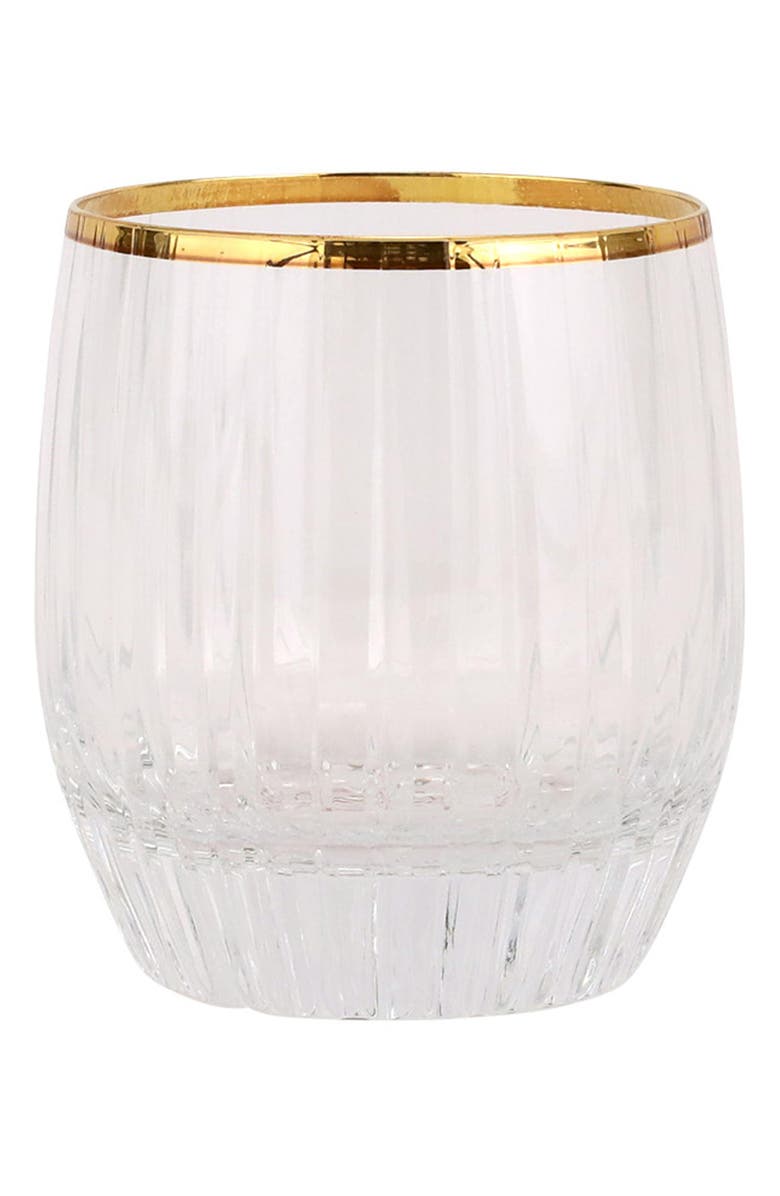 VIETRI Natalia Double Old Fashioned Glass, Main, color, Gold