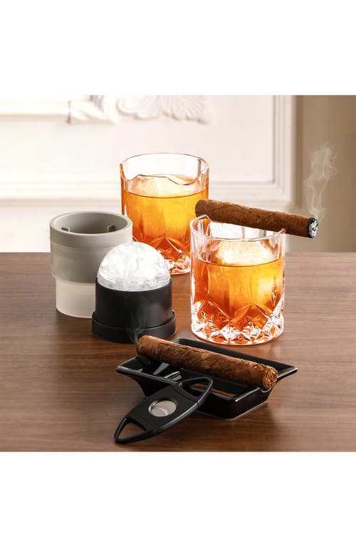 Brookstone Whiskey & Cigar Gift Set In Black