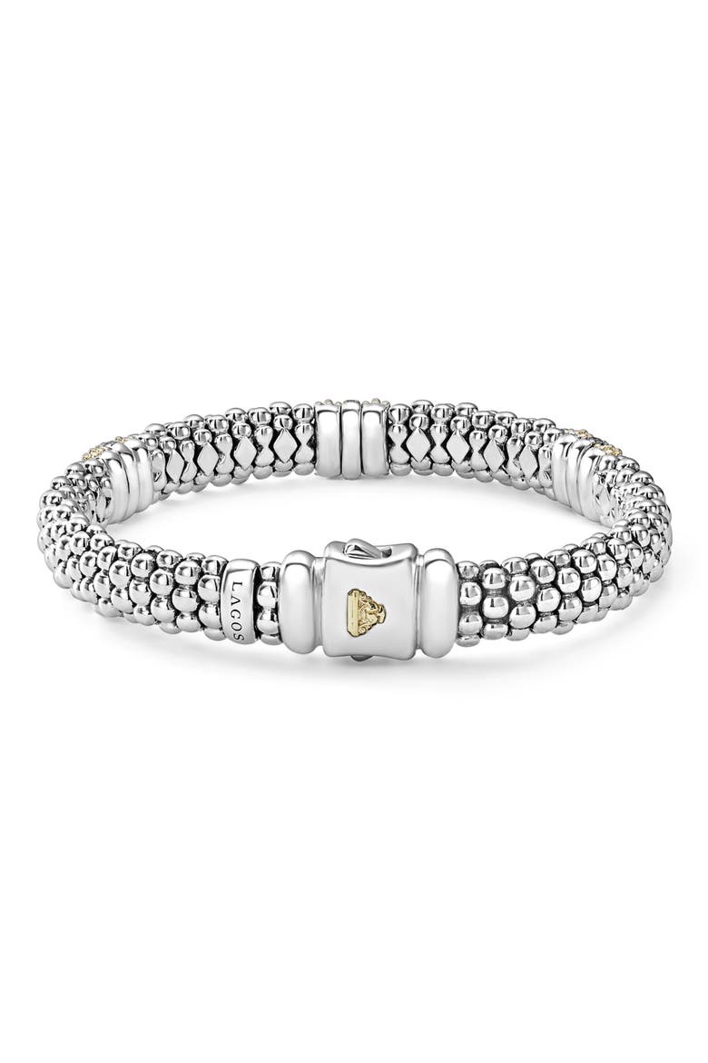 Caviar Lux Diamond Bracelet, Alternate, color, SILVER