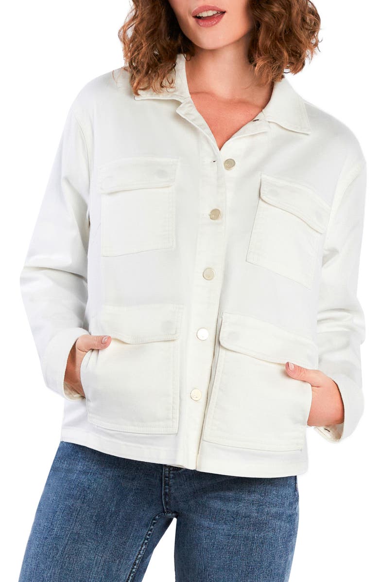 Wash Lab Denim Denim Rider Jacket, Main, color, Stone White