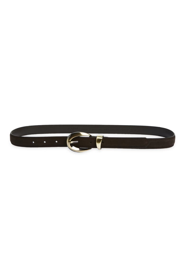 Maria Suede Belt, Main, color, CHOCOLATE- BRASS