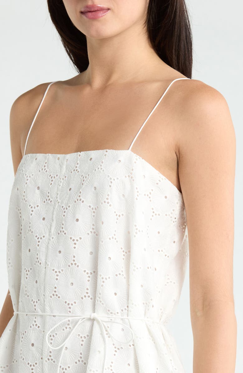 Faithfull the Brand Rosella Eyelet Romper, Alternate, color, Dolce Broderie White