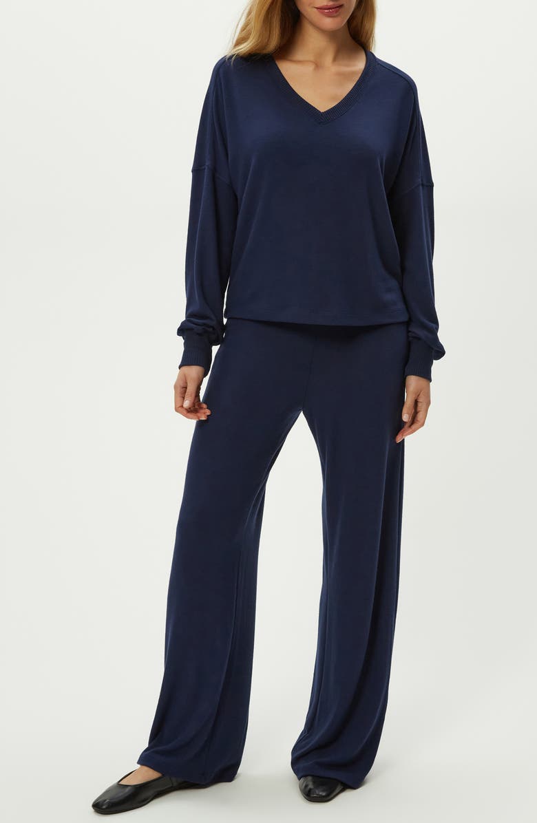 Michael Stars Vic Relaxed Brushed Jersey Top, Alternate, color, Nocturnal