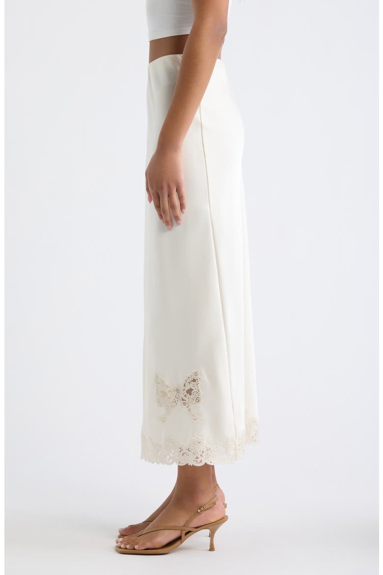Avelaine Lace Trim Maxi Skirt, Alternate, color, ALABASTER GLOW