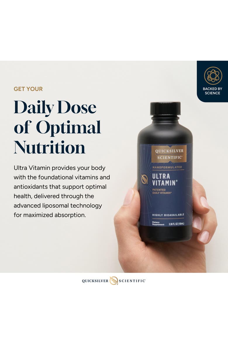 Quicksilver Scientific Liposomal Ultra Vitamin Liquid Multivitamin with Antioxidant Support, Alternate, color, NO COLOR