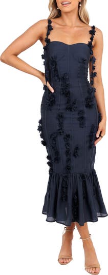 Posedly Rosette Mermaid Midi Dress