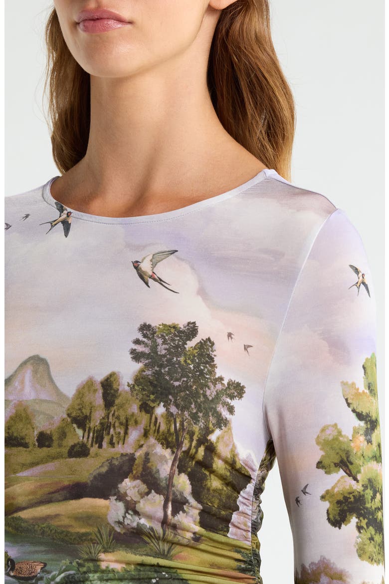 Countryside Landscape Top, Alternate, color, GREEN