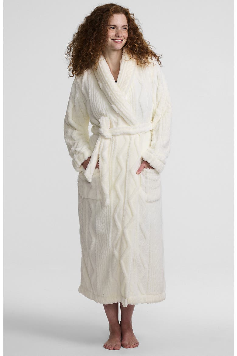 Cozy Cable Robe, Main, color, Ivory