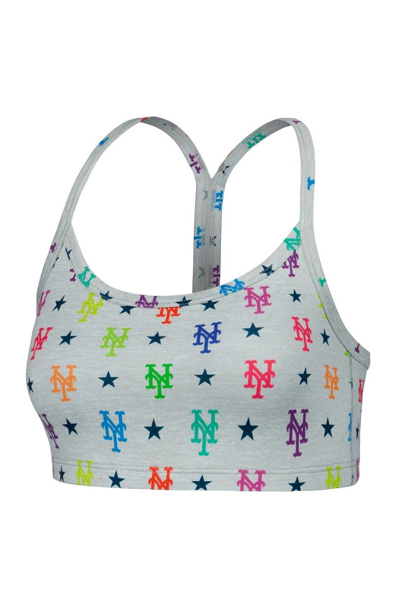 Terez Women's Terez Gray New York Mets TLC Rainbow Bra, Alternate, color, Gray