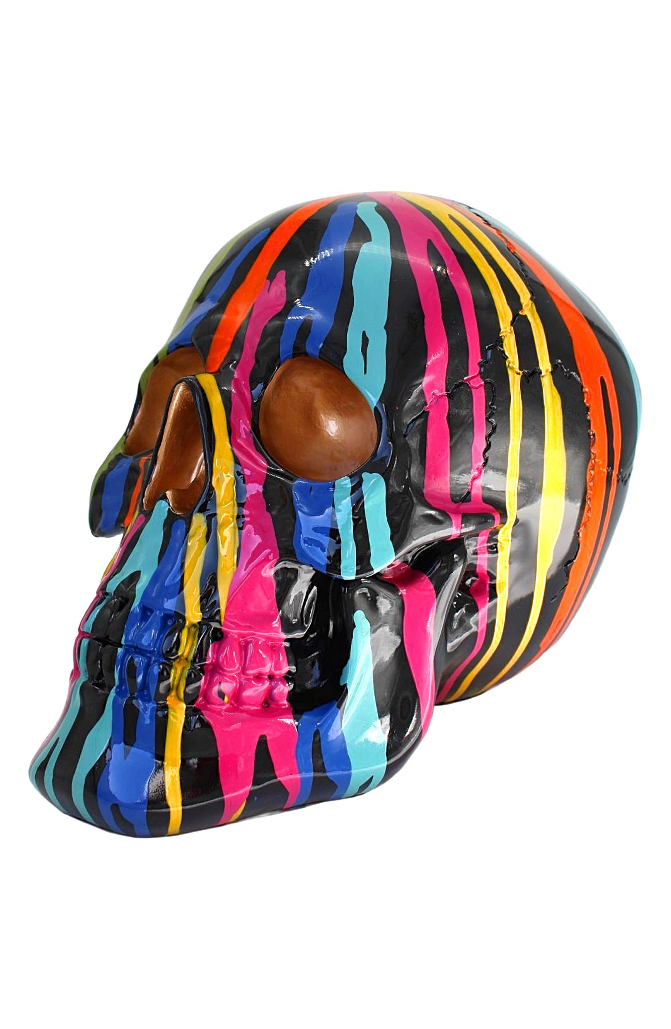 INTERIOR ILLUSIONS 10.5-Inch Grafitti Art Skull Statue