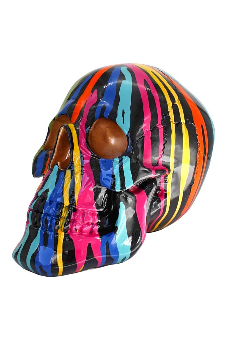 10.5-Inch Grafitti Art Skull Statue, Main, color, GRAFFITI/MULTI-COLOR