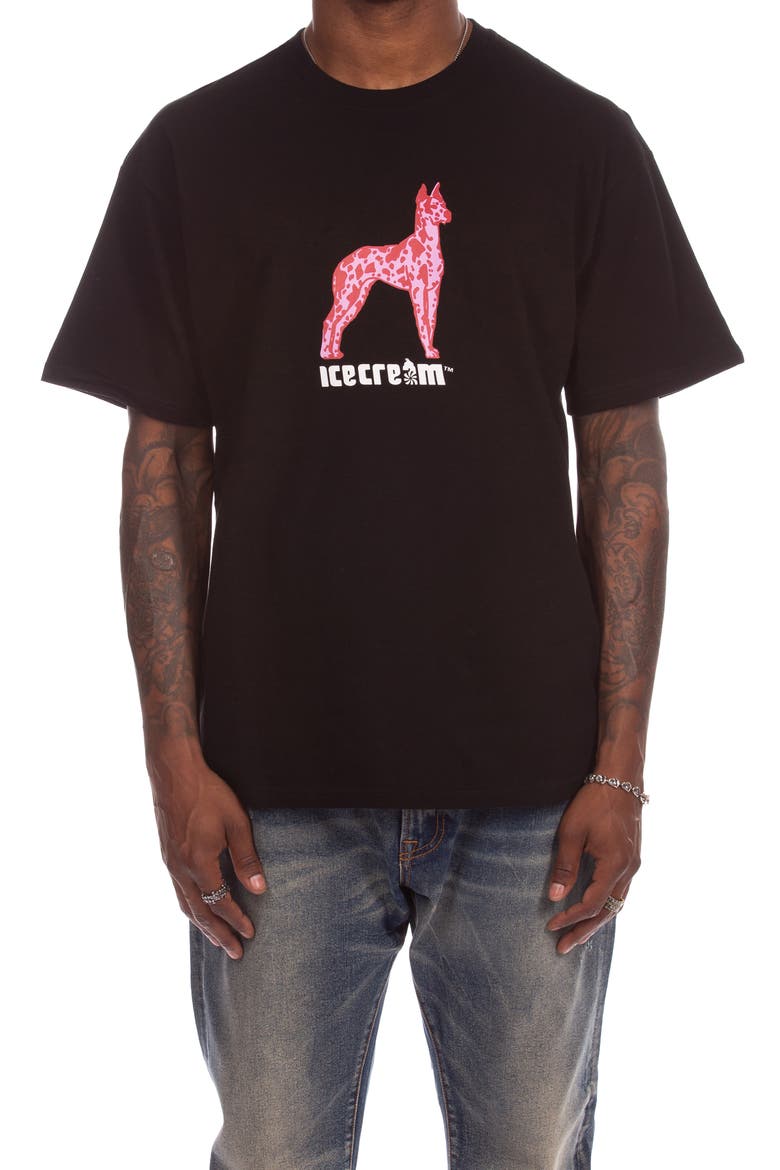 Fido Graphic T-Shirt, Main, color, BLACK