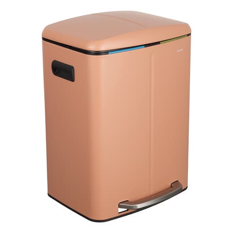 Marco Rectangular Dual Compartment Trash Can with Soft-Close Lid