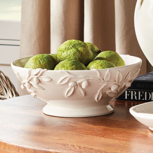 Napa Home & Garden Olivella Footed Bowl In White
