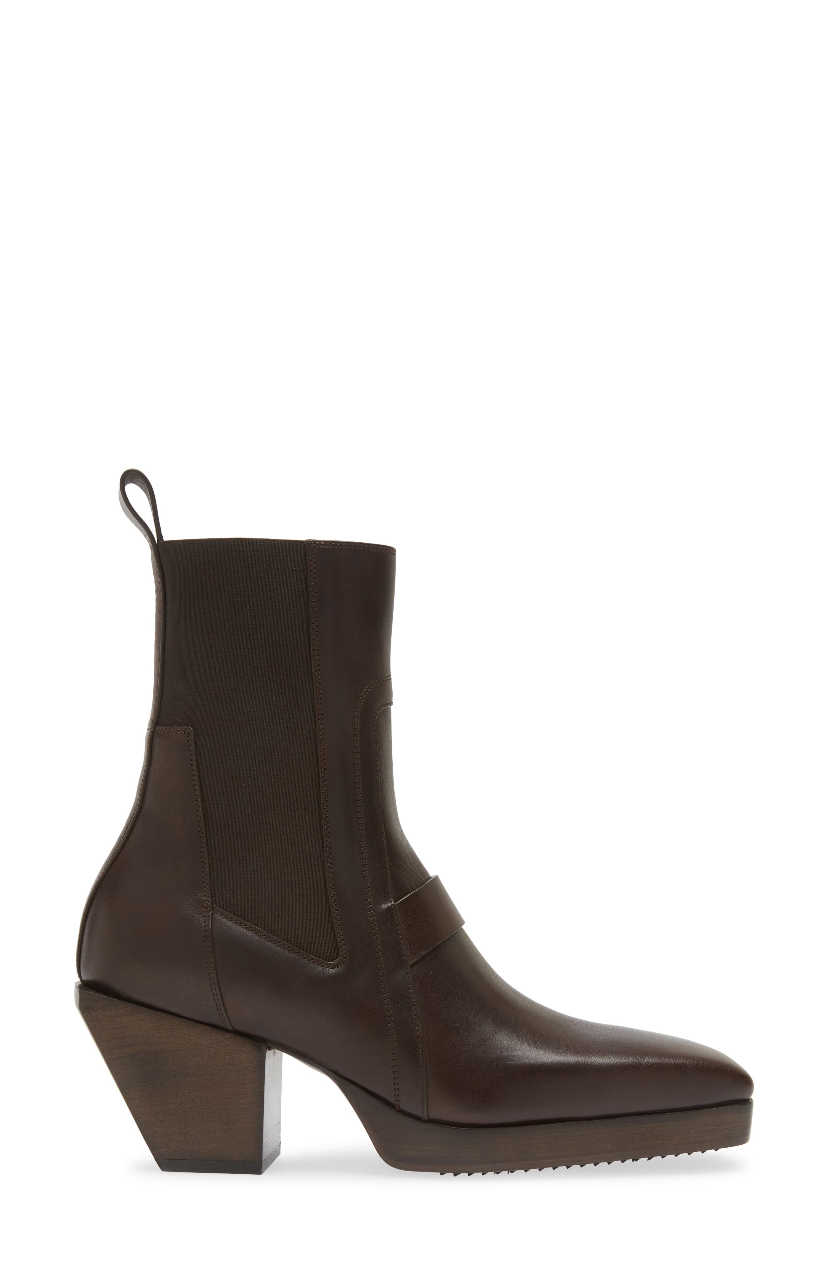 Rick Owens Square Toe Chelsea Boot, Alternate, color, 