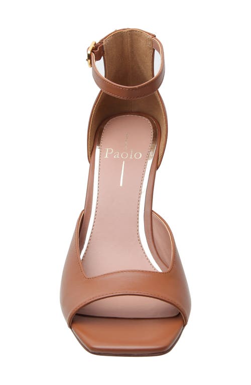 Linea Paolo Ankle Strap Wedge Sandal In Cognac