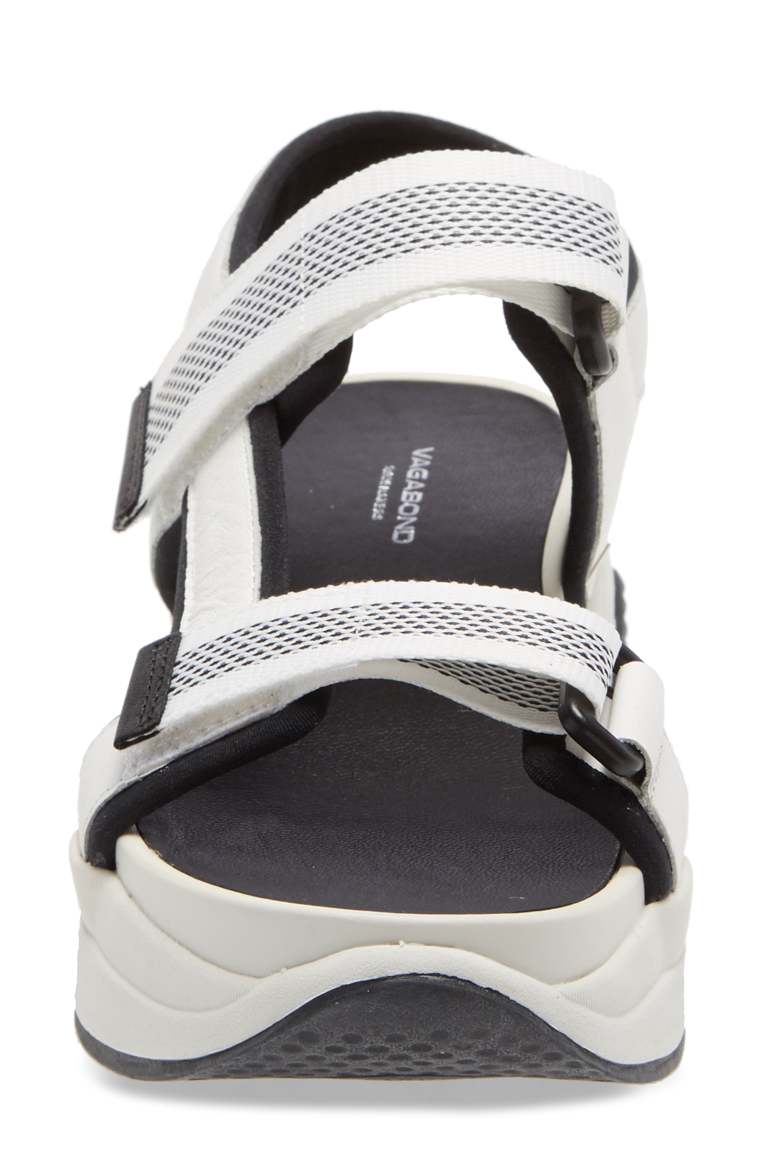 Lori Sandal, Alternate, color, WHITE/ BLACK LEATHER