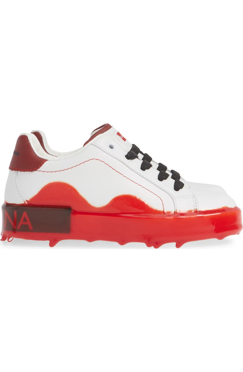 Dolce&Gabbana Portofino Melt Dipped Sole Low Top Sneaker, Alternate, color,