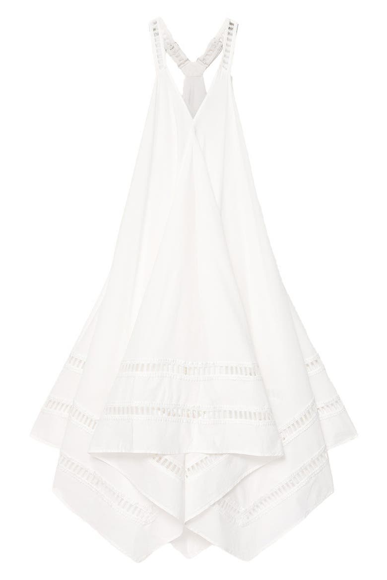Lil Handkerchief Hem Cotton Dress, Alternate, color, WHITE