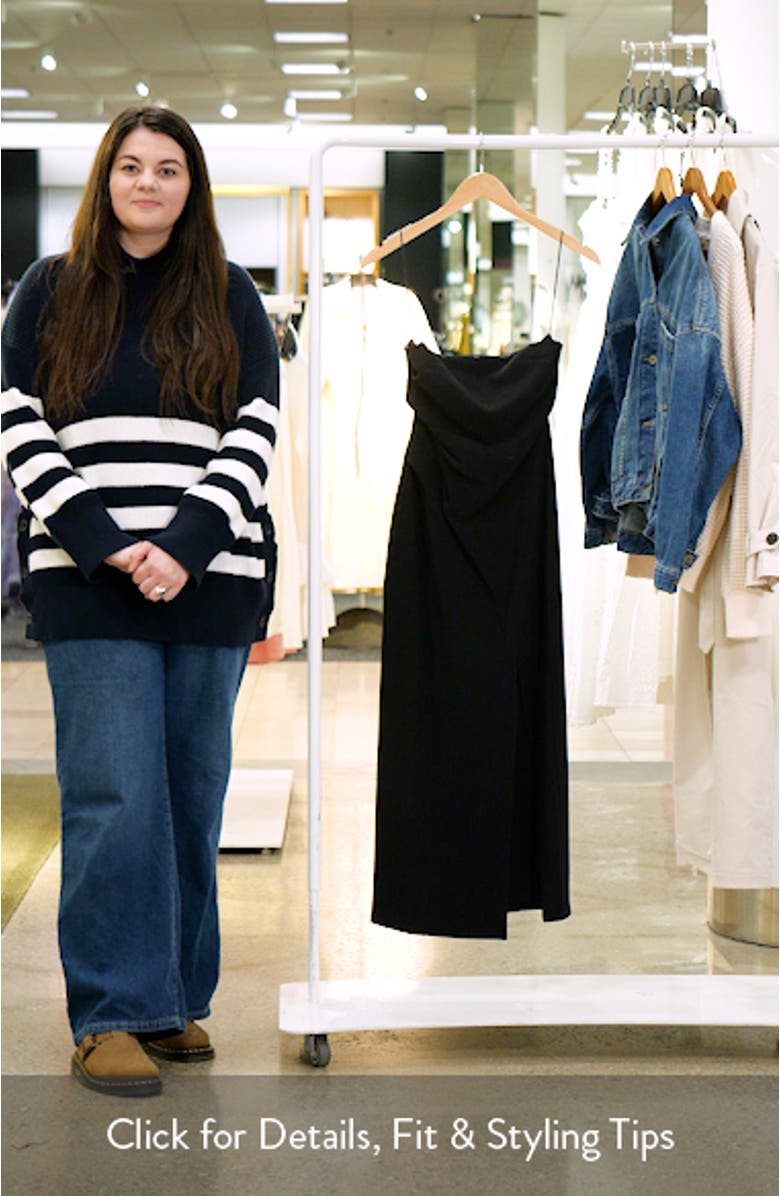 Ruched Strapless Maxi Dress, sales video thumbnail