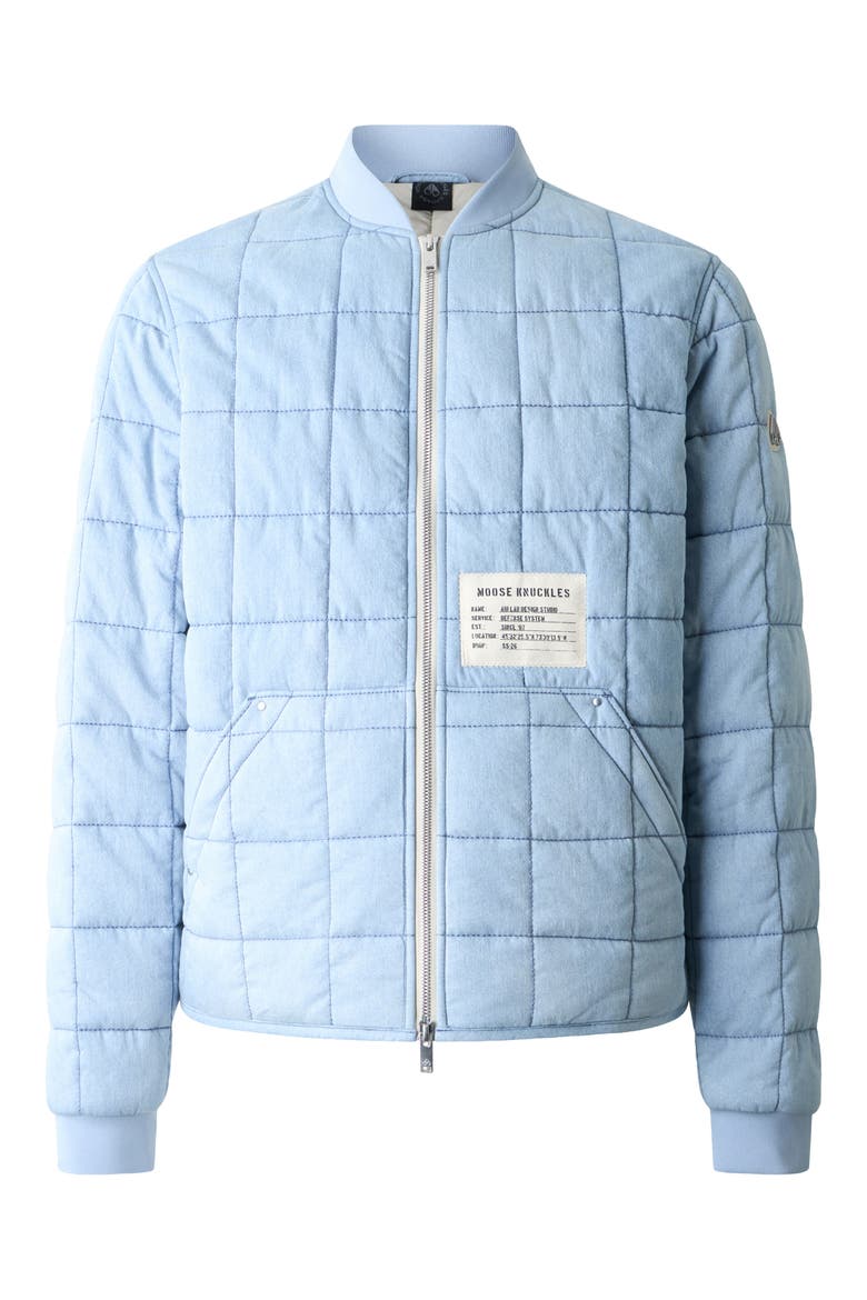 Transit Down Denim Liner Bomber Jacket, Alternate, color, LIGHT DENIM