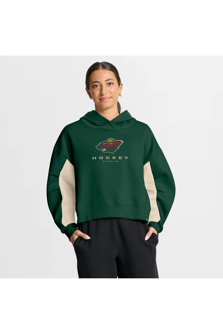 Women's Fanatics Green Minnesota Wild Back Check Boxy Hoodie, Main, color, Green